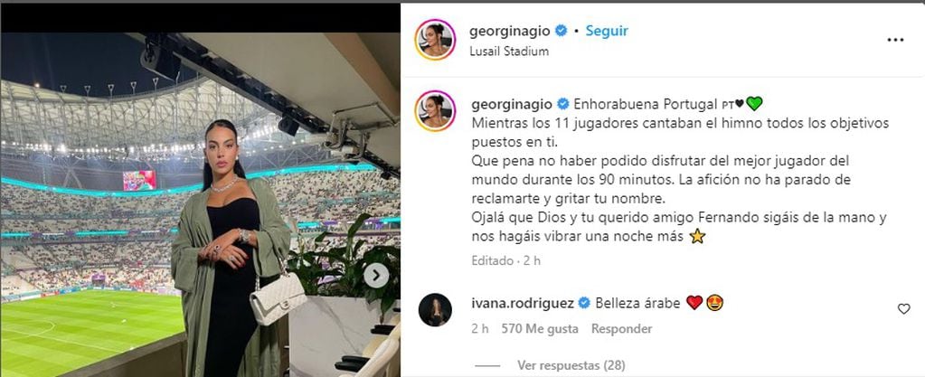 El mensaje de Georgina Rodríguez