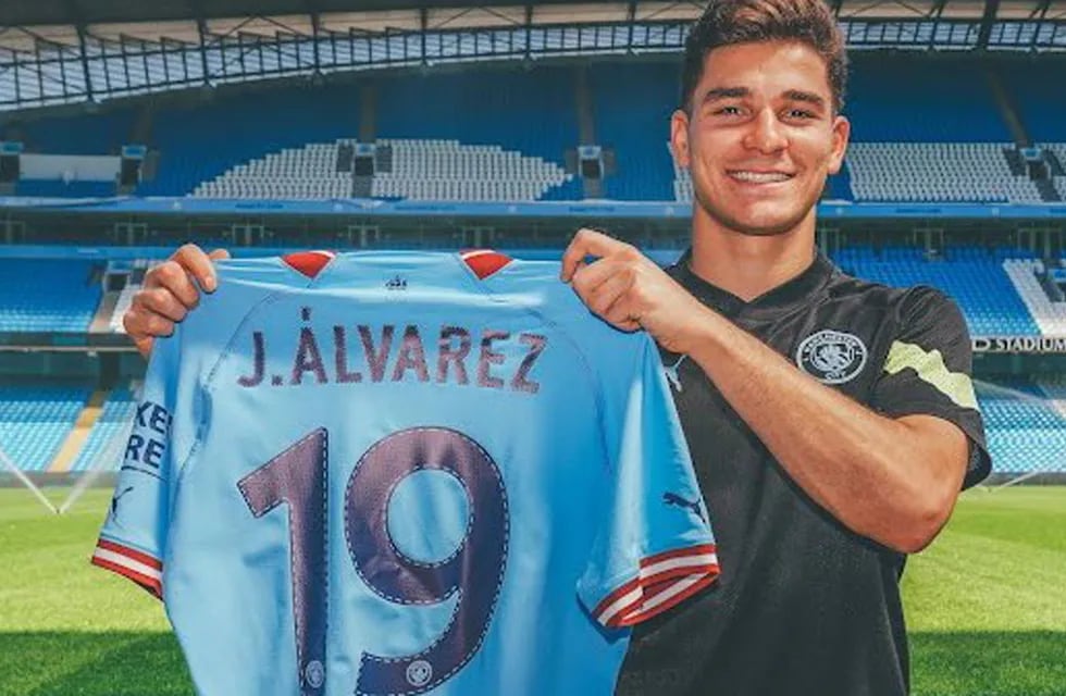 El cordobés Álvarez ya es ídolo en el Manchester City. / Gentileza.