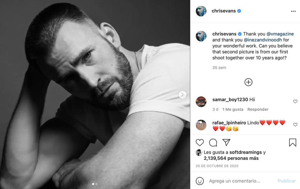 Chris Evans Instagram.