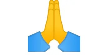 Emoji de manos ¿rezando?