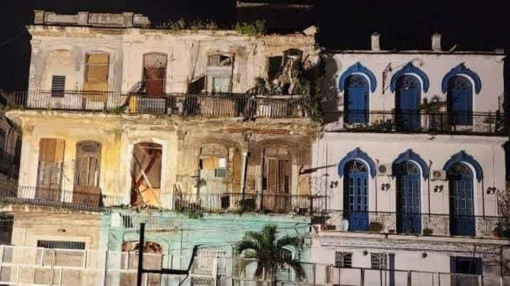 El derrumbe ocurrió anoche. Foto: X - Gobierno de Cuba.