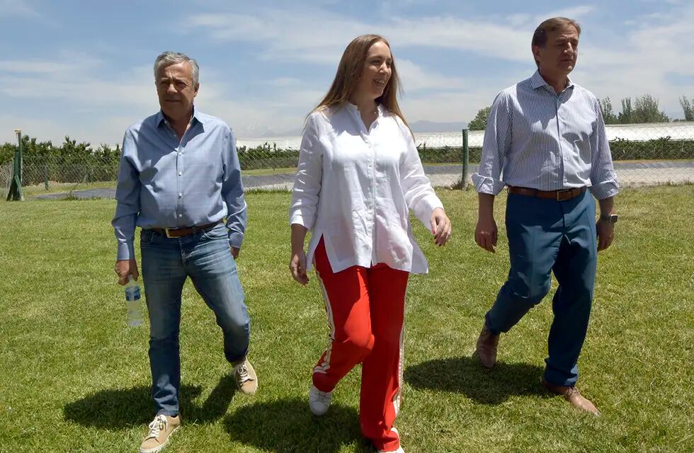 La diputada María Eugenia Vidal visitó junto al gobernador Rodolfo Suárez y al ex gobernador Alfredo Cornejo, en la visita anterior.

Foto: Orlando Pelichotti