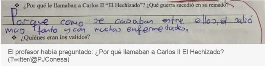 Respuesta viral de un alumno español.