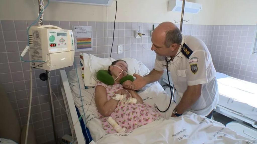 La paciente internada en coma desde hacía 24 años en el Hospital de la Policía Militar. (Gentileza)