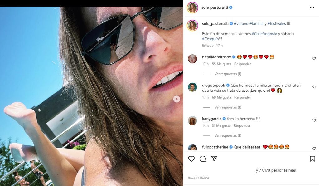 Soledad Pastorutti posó en bikini y enamoró a sus fanáticos en Instagram