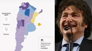 Mapa político de Argentina: resultados provincia por provincia PASO 2023