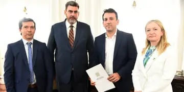 Andrés Lombardi, Martín Kerchner, Tadeo García Zalazar y Hebe Casado.