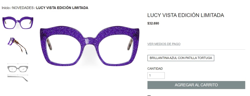 El precio de las gafas de Romina Pereiro