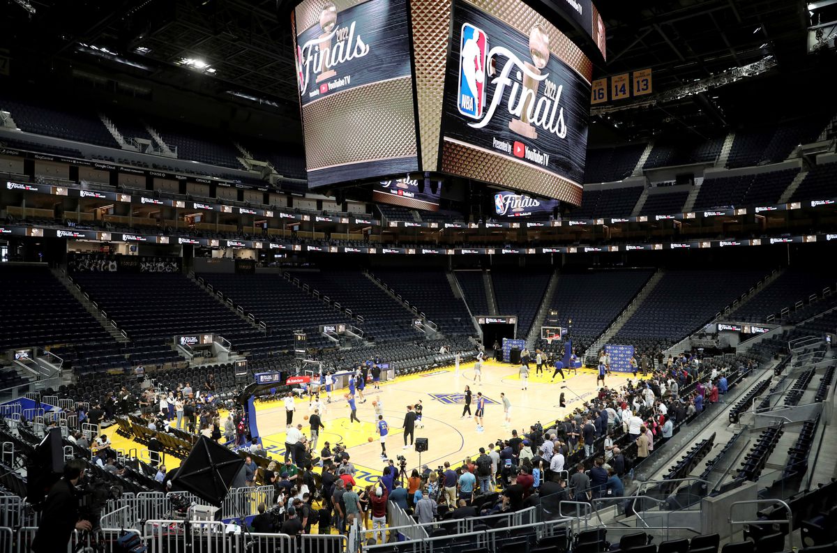 El estadio Chase Center de San Francisco es la sede de los primeros dos juegos de la final de la NBA entre Golden State Warriors y Boston Celtics. (AP)