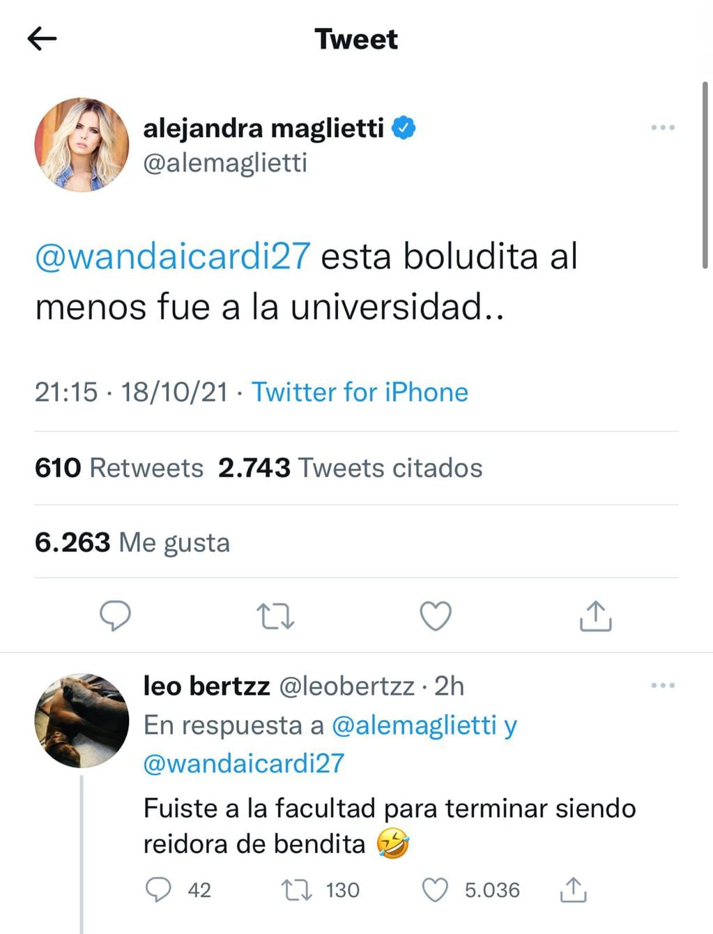 Alejandra Maglietti sin piedad contra Wanda Nara.