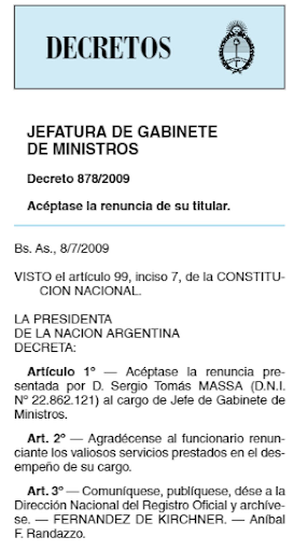 Captura de pantalla del Boletín Oficial publicado el 10 de julio de 2009, hecha el 4 de agosto de 2023.

