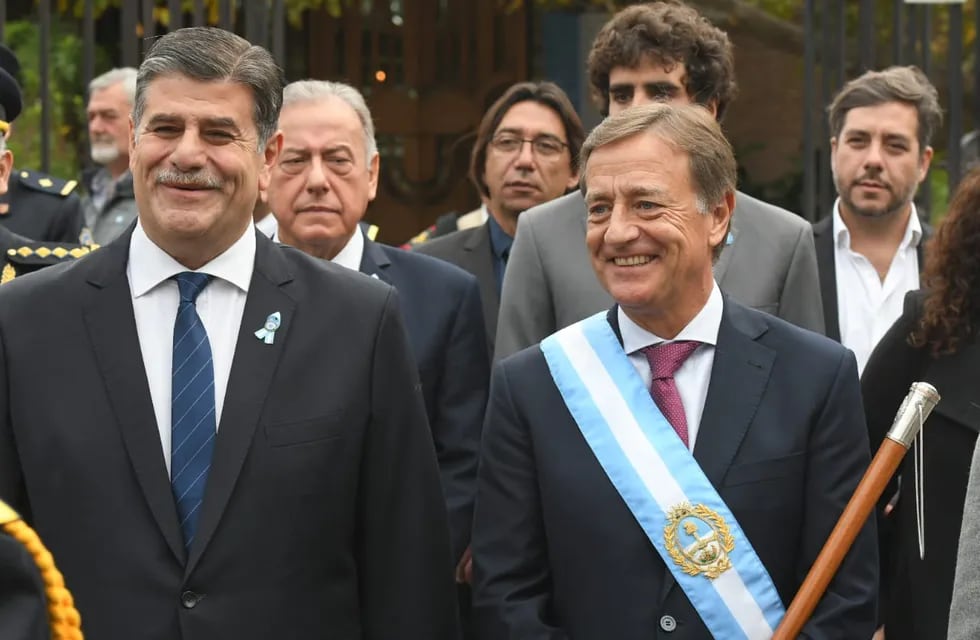 El gobernador Rodolfo Suárez y el vicegobernador Mario Abed. Foto: Ignacio Blanco
