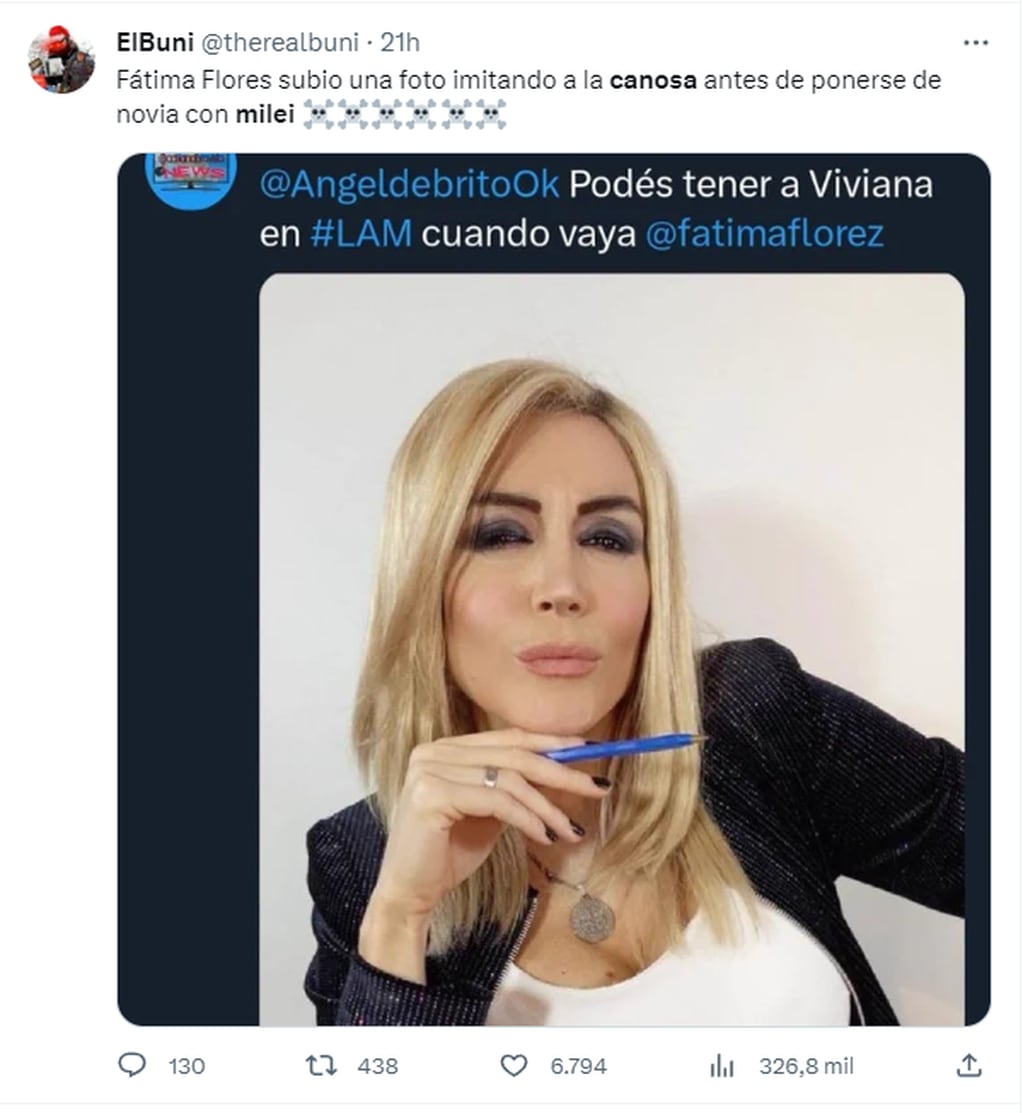 Los memes sobre Viviana Canosa y Javier Milei