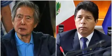 Alberto Fujimori y Pedro Castillo