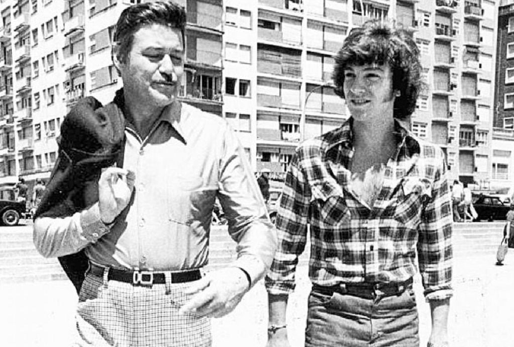 Guy Williams y su inseparable amigo Fernando Lúpiz en Argentina, quien también iba a estar en la película de "El Zorro" - Archivo