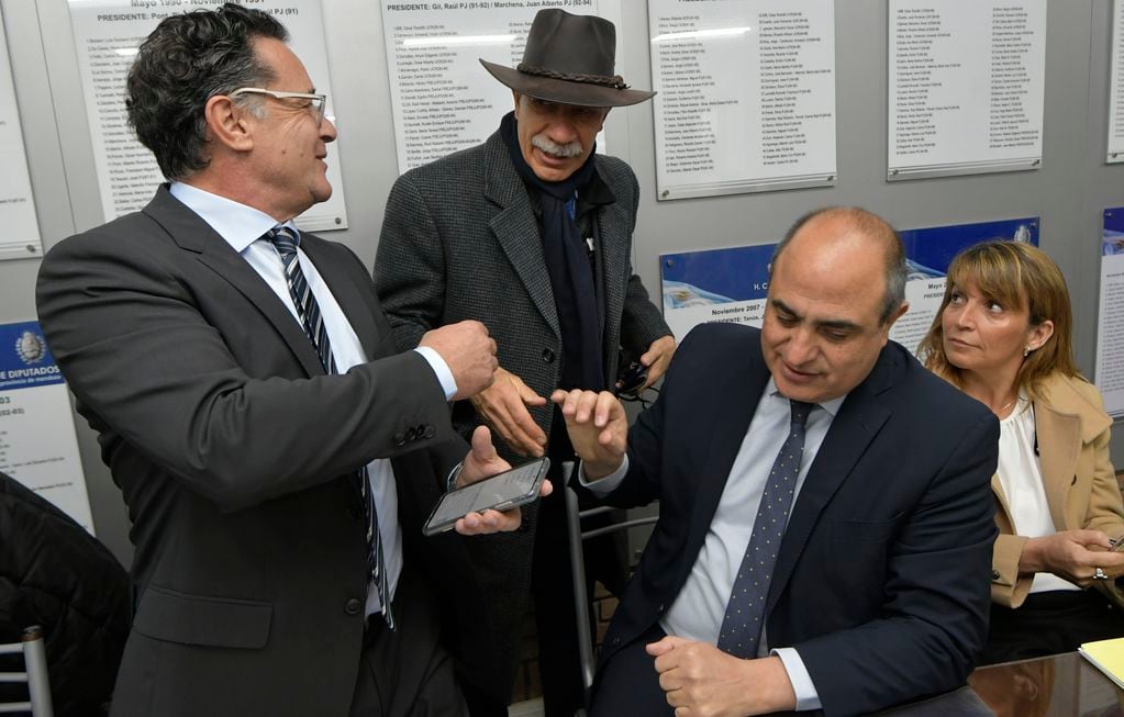 Los ministros de la Suprema Corte, Omar Palermo y Mario Adaro además de José Valerio, integrantes de la Sala Segunda. Foto: Orlando Pelichotti
