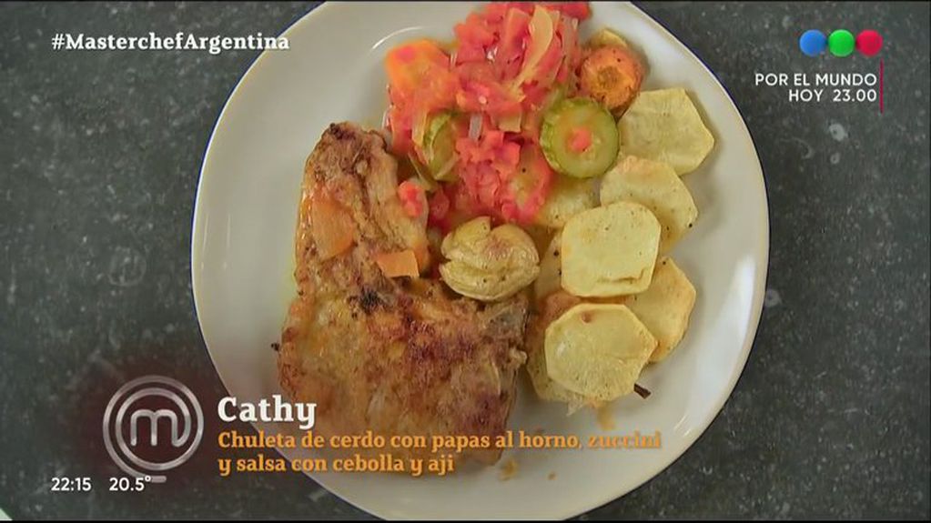 El plato en homenaje de Cathy.