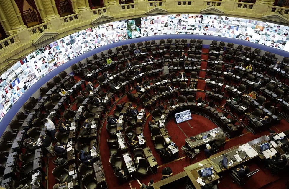 El Congreso de la Nación con sesiones online.