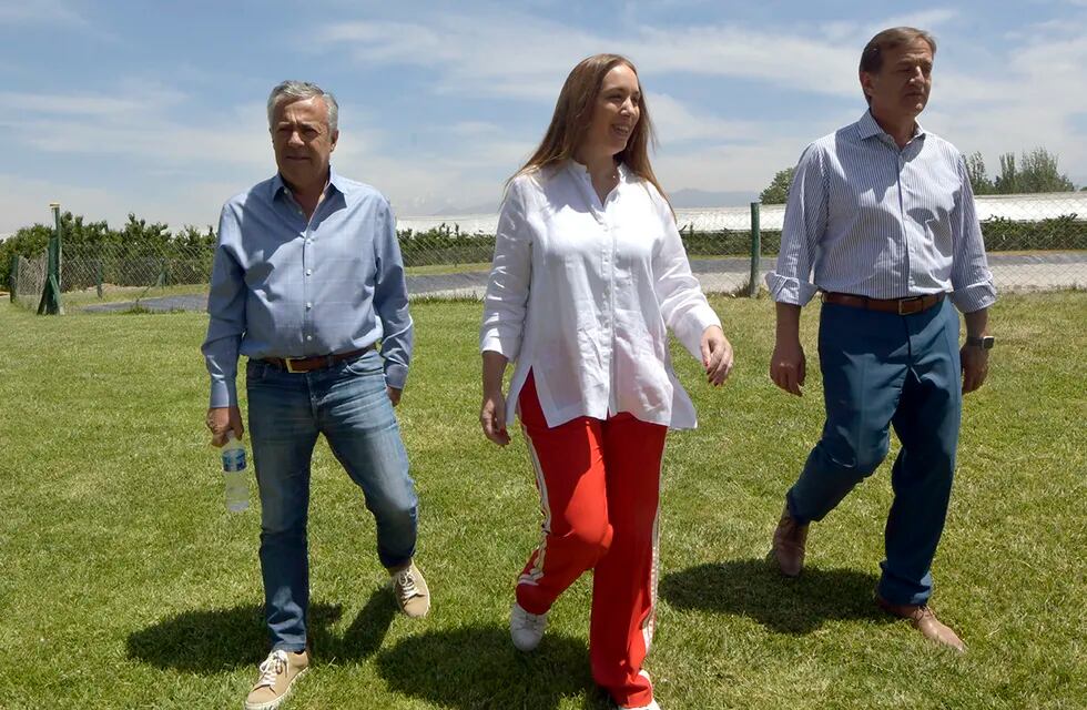 La diputada María Eugenia Vidal visitó junto al gobernador Rodolfo Suárez y al ex gobernador Alfredo Cornejo, en la visita anterior.

Foto: Orlando Pelichotti