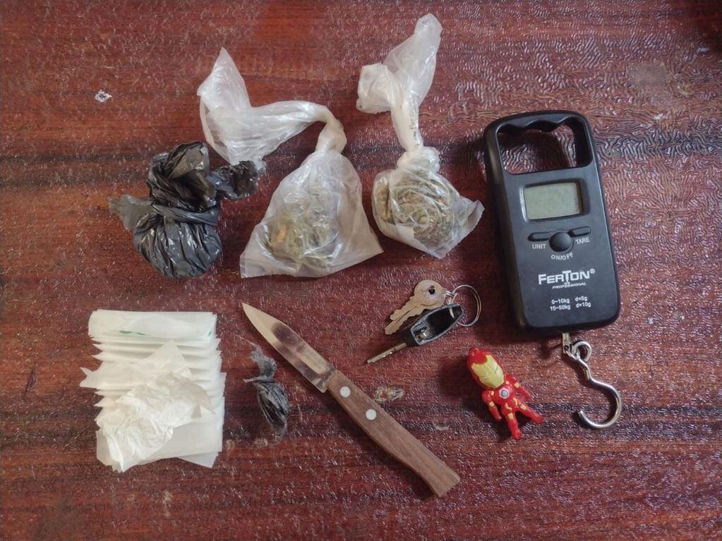 La droga decomisada en Maipú. Gentileza Ministerio de Seguridad.