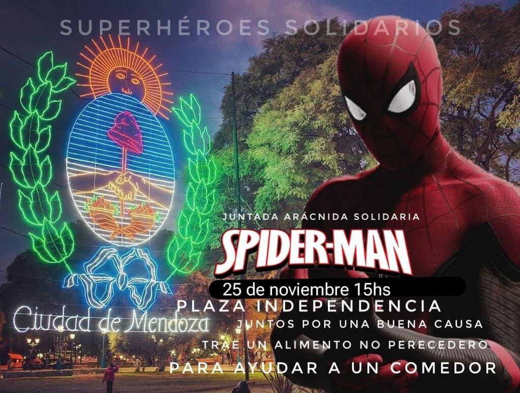 Una nueva juntada de Spider-Man, esta vez en Mendoza y con fines solidarios: cómo y dónde participar. Foto: Gentileza Ale Martínez