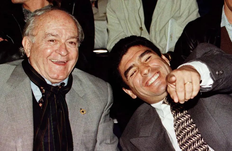 Dos leyendas, Alfredo Di Stéfano y Diego Armando Maradona. / archivo