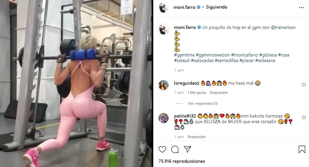 Mónica Farro y su ardua rutina de entrenamiento.
