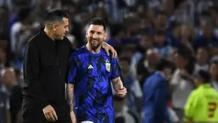Lionel Messi y Juan Román Riquelme