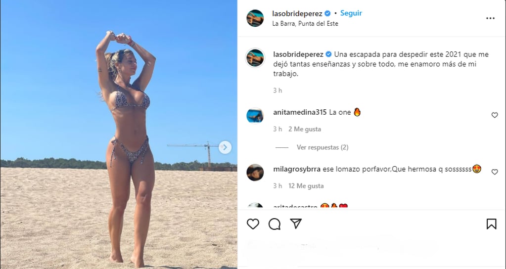 El posteo de Sol Pérez que levantó la temperatura de Instagram