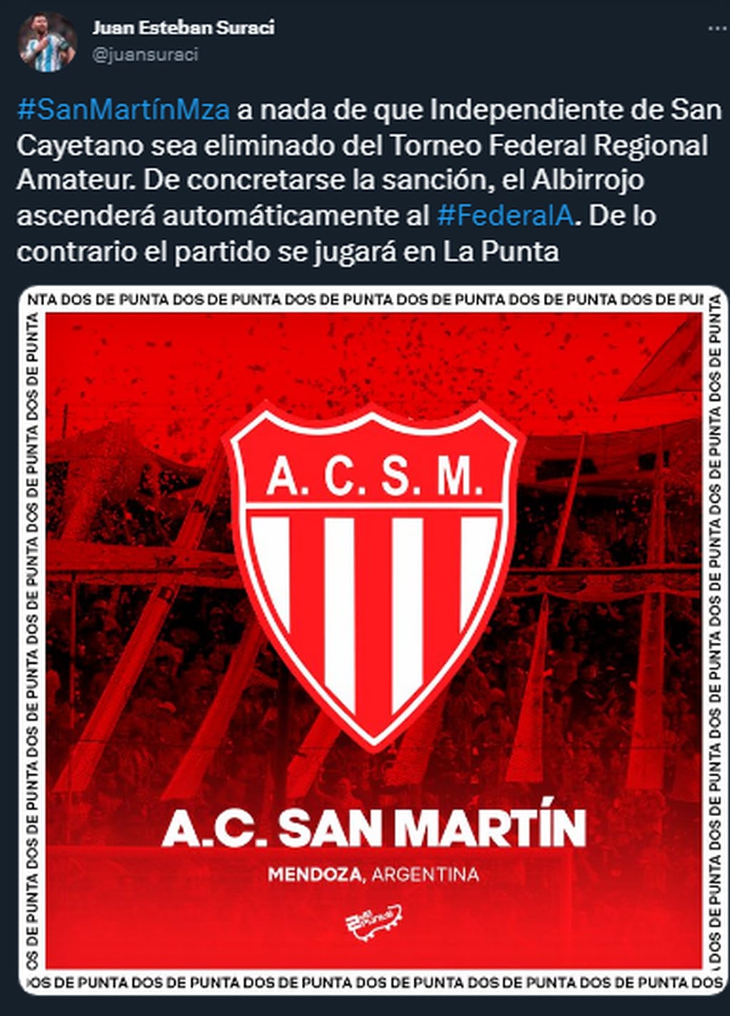 San Martín podría ascender a pesar de haber perdido la final del Regional Amateur. 