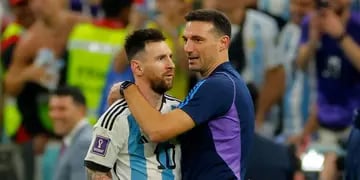 Lionel Messi y Lionel Scaloni