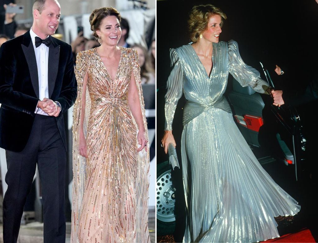 Kate Middleton lució un vestido muy parecido al de Lady Di