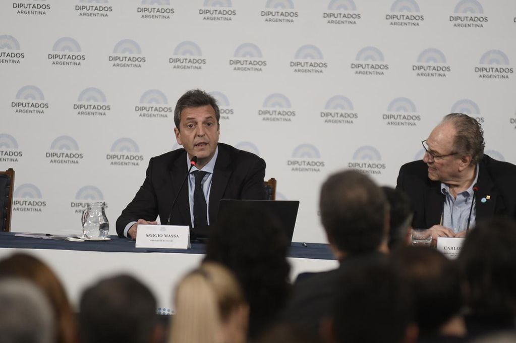 Sergio Massa al presentar el Presupuesto 2023 en Diputados (Foto: Federico López Claro)