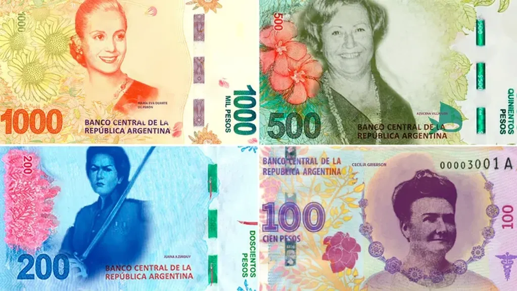 Se busca que con este cambio surja una paridad de género en las figuras plasmadas en los billetes. Foto: Web / Los Andes