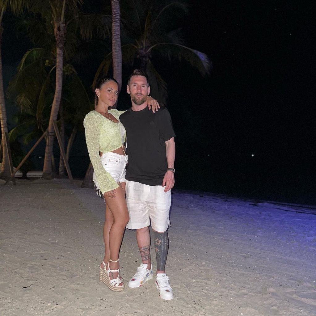 Antonela Roccuzzo y Lionel Messi se fueron de vacaciones a las Bahamas.