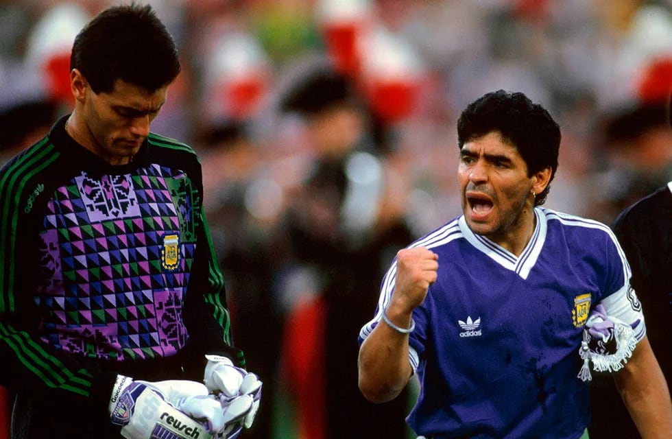 El ex arquero se quebró al aire al recordar a Maradona. / Gentileza.