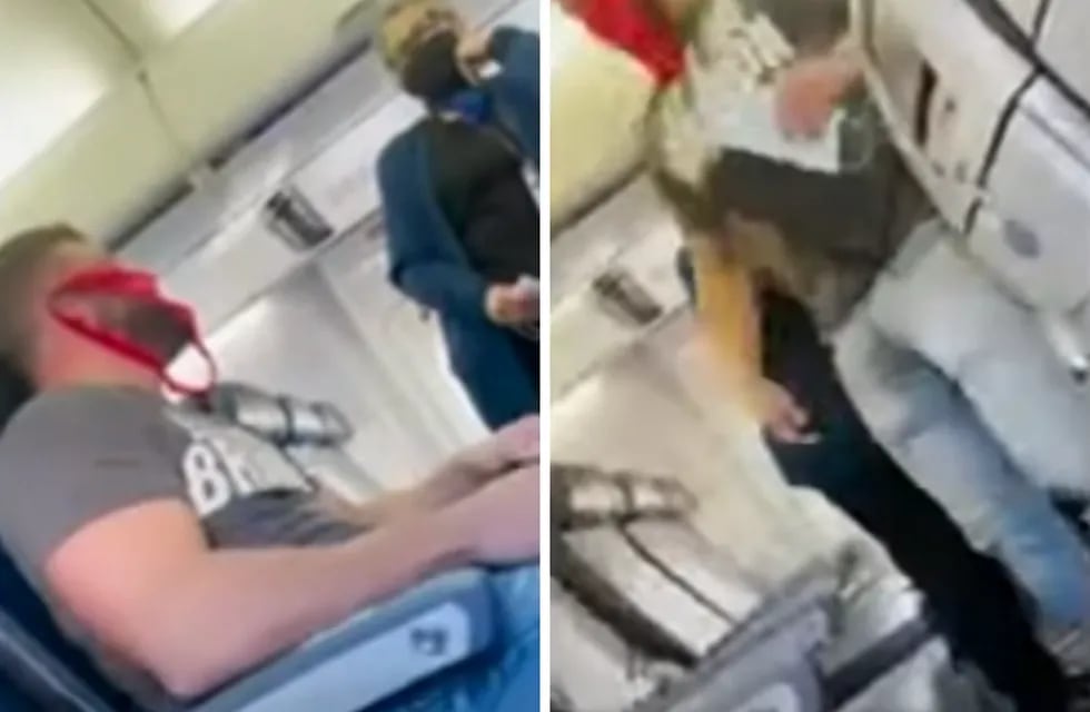 Un hombre se puso una tanga roja en vez de un tapabocas y lo bajaron del avión.