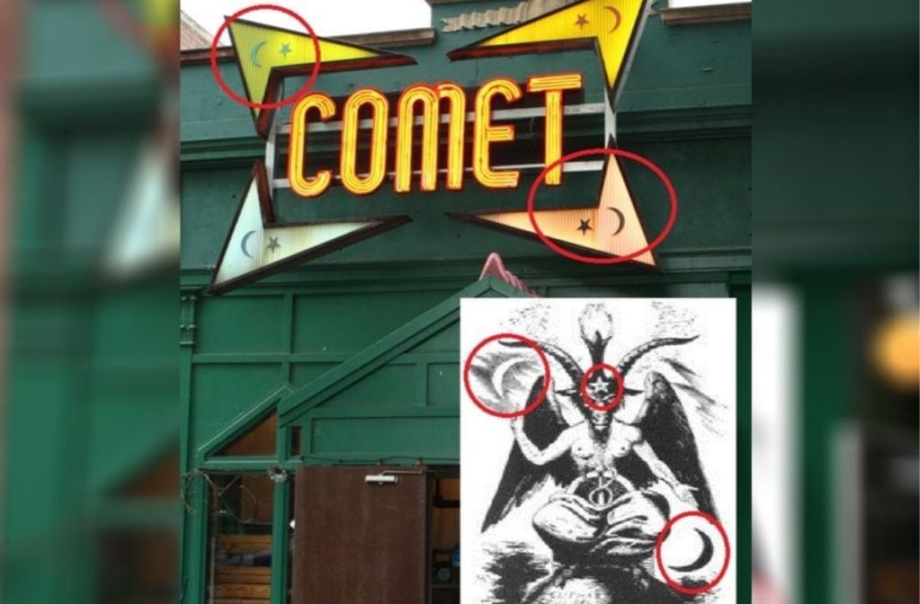 Pizzería Comet Ping Pong. La acusaron de tratos satánicos.
