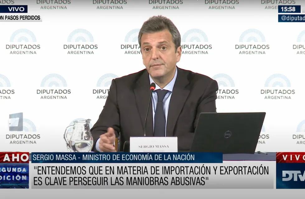 El ministro de Economía, Sergio Massa, presenta el Presupuesto 2023 en Diputados.