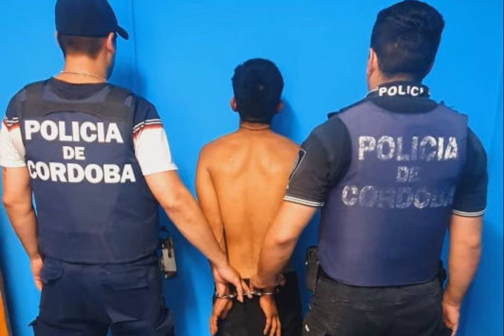 El delincuente acusado de haberle disparado a la mujer en el rostro. Foto: Policía de Córdoba.