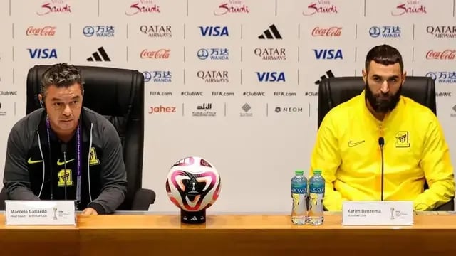 Marcelo Gallardo y Karim Benzema enfrentados