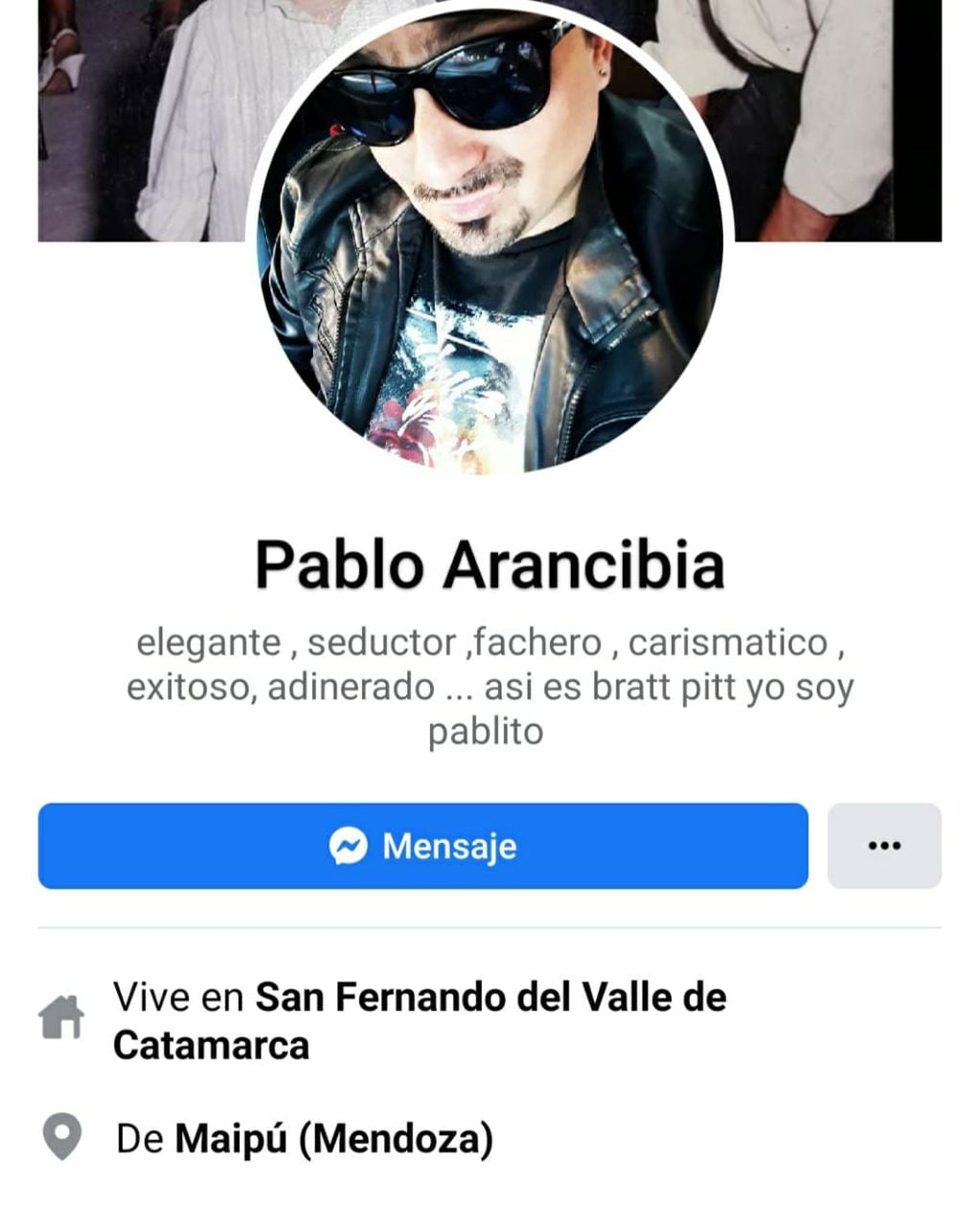 Como "Brad Pitt": así se presentaba en Facebook Pablo Arancibia, acusado del femicidio de Florencia Romano (14)