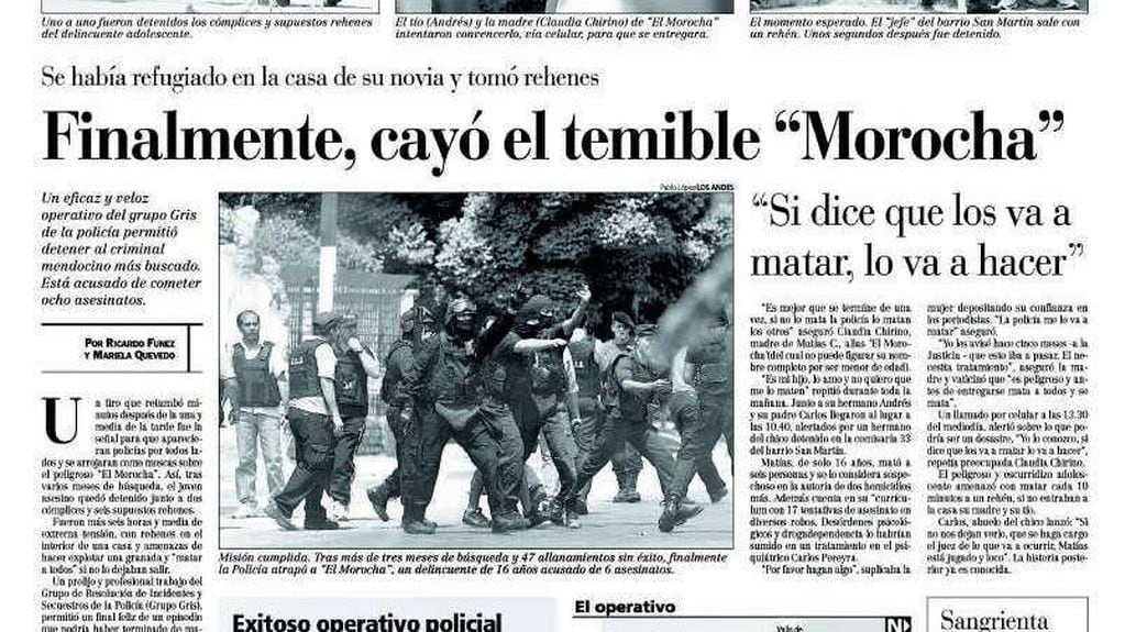  "El Morocha" fue ultimado por la policía en 2003