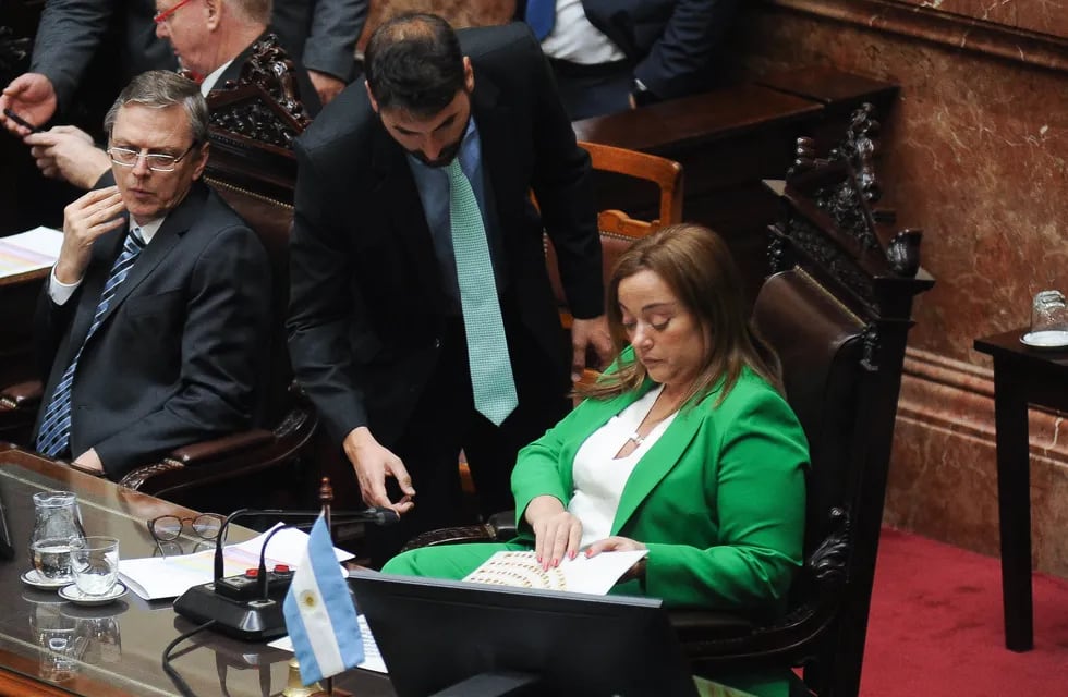 La presidenta de la Cámara de Diputados, Cecilia Moreau, trabaja para una última sesión antes de fin de año. Foto: Federico López Claro