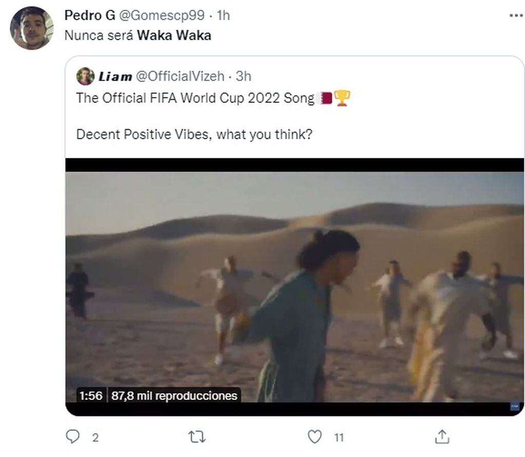 En las redes sociales piden a Shakira para la canción del mundial Qatar 2022 (Twitter)