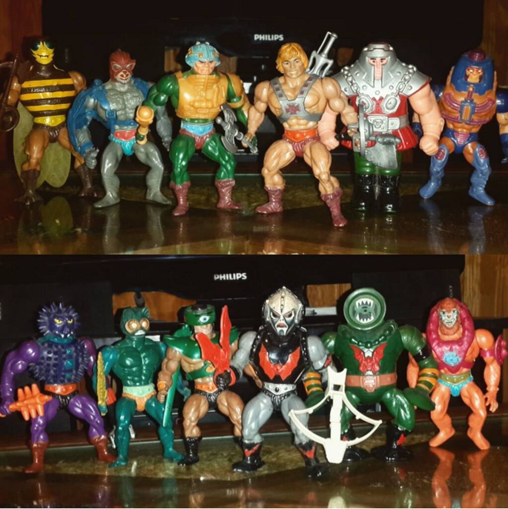 Los muñecos originales que Mattel fabricó de He-Man y los Amos del Universo.