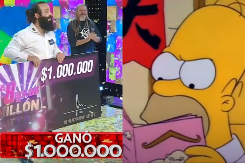 El argentino que se hizo millonario en “Los 8 escalones” gracias a Los Simpson. Foto: captura YouTube.