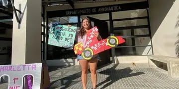 Una joven platense de 23 años es la primera ingeniera aeroespacial recibida en Argentina