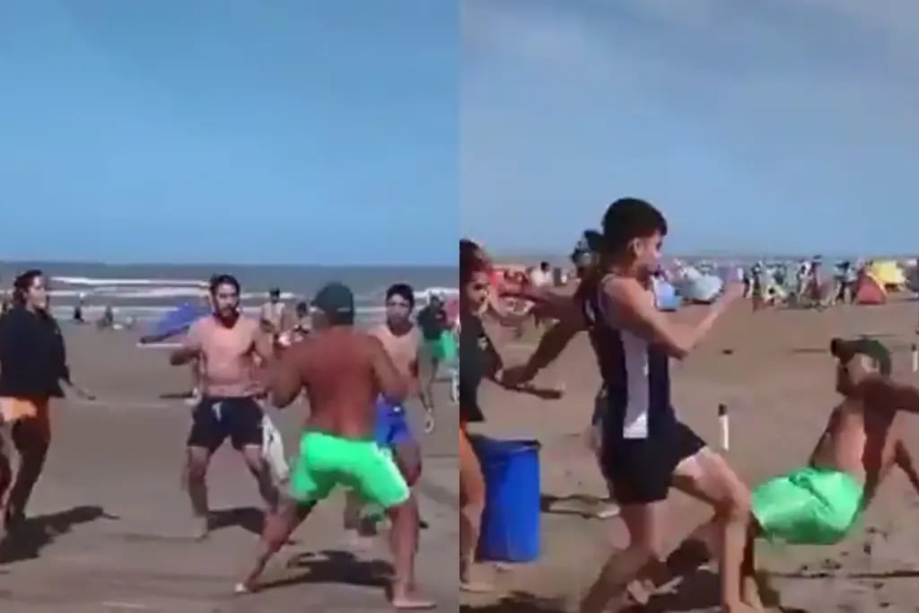 Mar de Ajó: un partido de vóley en terminó con adolescentes y adultos a los golpes y el video se volvió viral