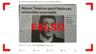 Es falso el recorte de Clarín en el que Sergio Massa propone arancelar la universidad pública